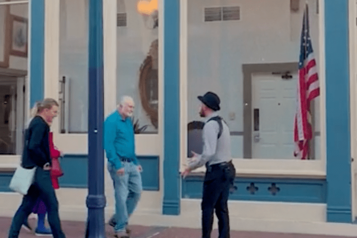 a group of people in a room