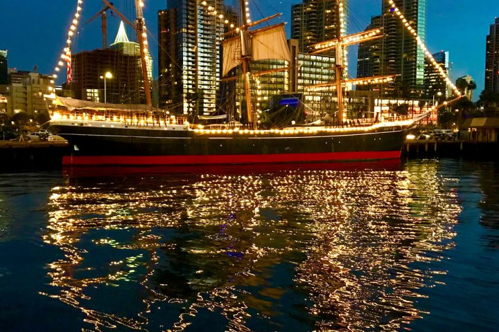 a large ship in a body of water